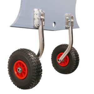 EasyFold Boat Launching Wheels - Stainless Steel, Red main