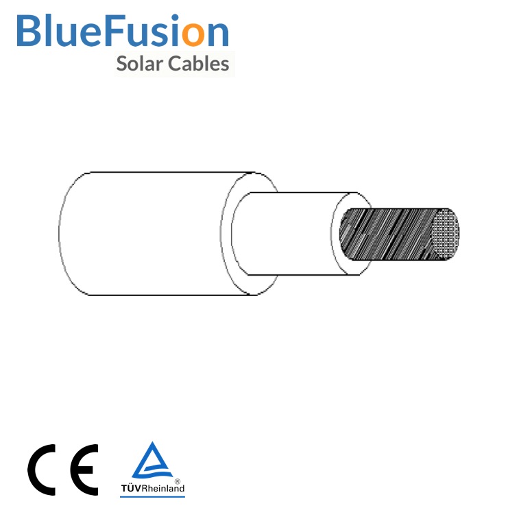 Red Rated 40 Amp Single Core Solar Panel Cable BlueFusion 1m-250m Length
