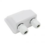 Solar Panel Cable Gland, Dual Cable Entry, White main