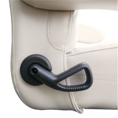 Premium Reclining Helm Chair for Yachts Caravans - Ivory Colour lever close up